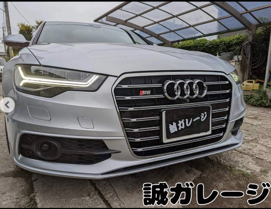 アウディ　A6 Sline→AUDI S6グリル取付